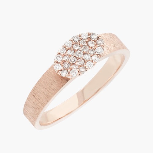 18K 릴리안 오벌 꼬냑 다이아몬드 반지 (102236)